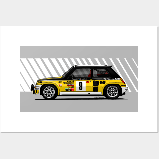 The amazing rally car rear engined Wall Art by jaagdesign